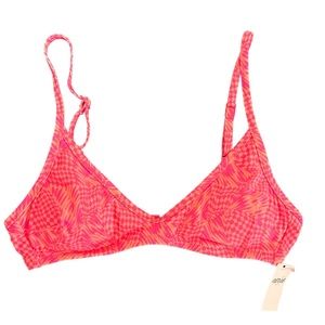 NWT • AERIE • PINK AND ORANGE • EXTRA SMALL • BIKINI TOP